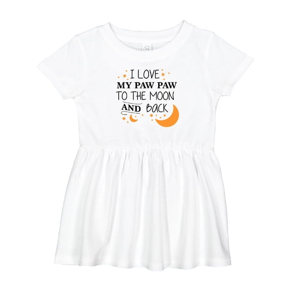 Inktastic I Love My Paw Paw to the Moon and Back Girls Baby Dress