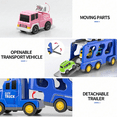 thumbnail image 3 of Toddler Storage Cay Toys Big Truck Toys for Kids Baby Big Inertia Car Toys with 6 Car for 3+ Years, 3 of 7
