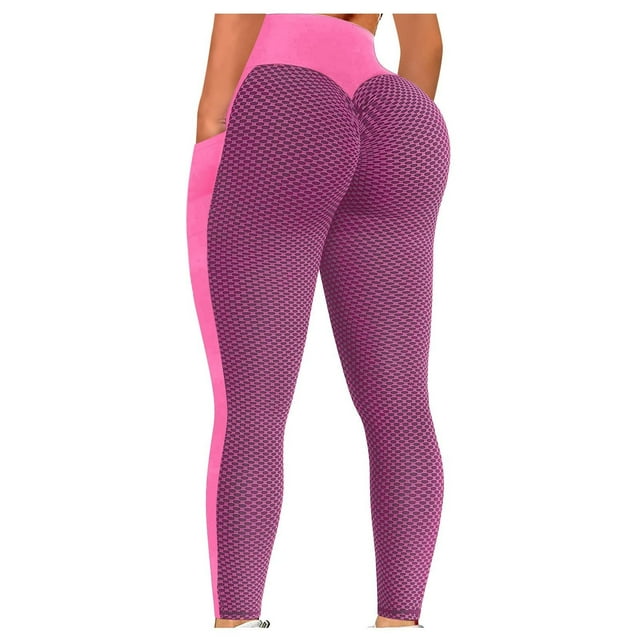 Pantalones de yoga de cintura alta para mujer Control de barriga Adelgazamiento Leggings de entrenamiento Correr Levantamiento de glúteos Medias con bolsillos Fridja nalpqowj16310
