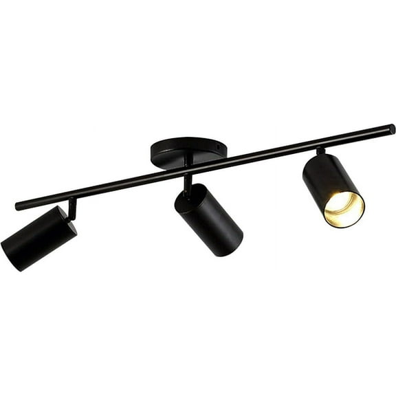 KCO Lighting Modern Matte Black Track Lighting 3-Lights Kitchen Track Lighting Fixtures