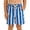 Blue, variant on Athletic Shorts for Boys, Two-Tone Stripe Printed Lightweight Breathable Gym Workout Shorts, Running Basketball Performance