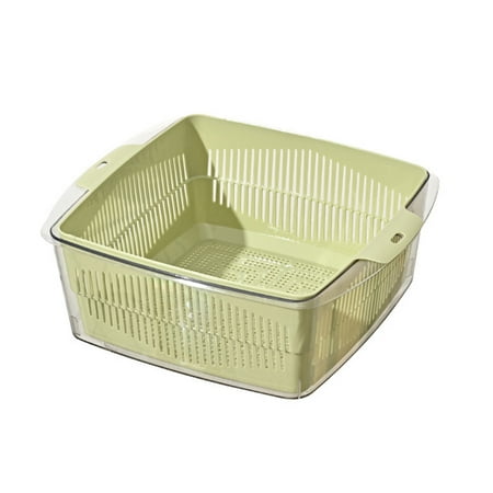 

KQJQS Vegetable Basket - Vegetable Basket Strain Wash And Vegetables Fruit Multi Function Kitchen Vegetable Washing BasketStrainer & Soaking Bowl Fruit Bowl & Vege