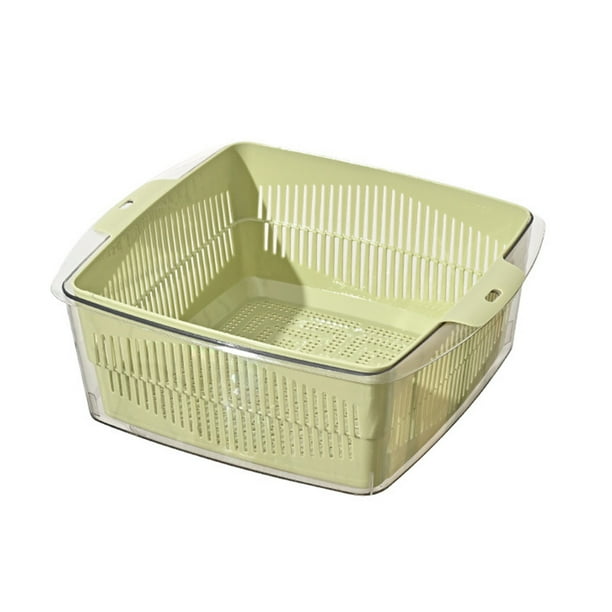 Pisexur Batería de cocina Cesta para verduras - Cesta para verduras, colador, lavado y verduras, cesta multifunción para lavar verduras, colador y recipiente para rem para la cocina del hogar