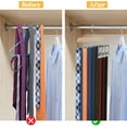 thumbnail image 3 of AcerichFad 4 Pack Belt Hangers for Clothes, Wooden Tie Hanger with 56 Hooks, 360° Swivel Space Saving Clothes Racks Closet Organizers, Nature, 3 of 7