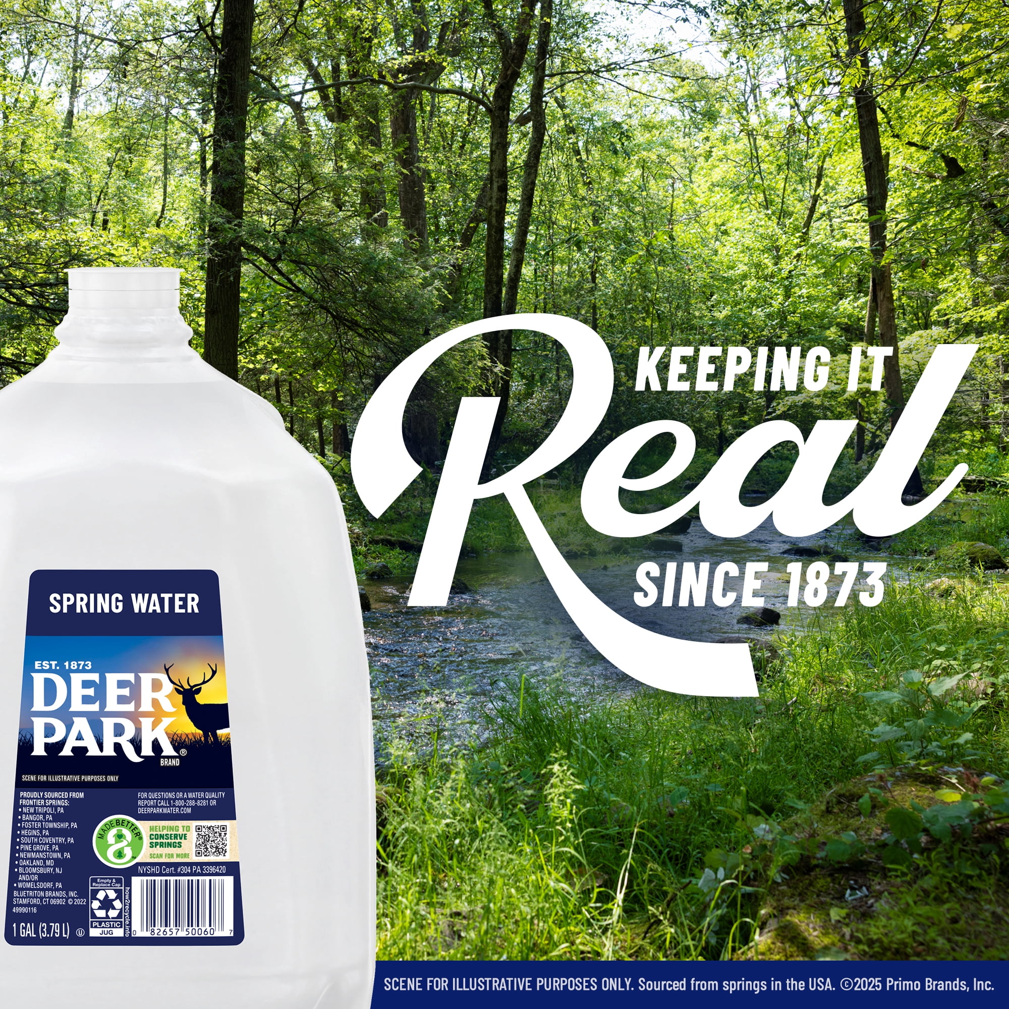 Deer Park Spring Water, 1 gal, Single Plastic Jug