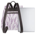 thumbnail image 3 of Easygdp Lavender Flowers Mochila de Cuero para Mujeres, Bolso de Hombro, Bolsos de Mano de Moda para Trabajo y Viajes, 3 of 4