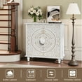 thumbnail image 4 of HLR 32" W Mid Century Modern Accent Cabinet with 2 Doors, Sideboard Buffet with Storage, White., 4 of 7