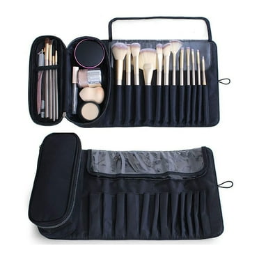 Professional Makeup Brushes Organizer Bag Makeup Artist Cosmetic Case Travel Brush Holder Rollable Case