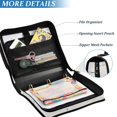 thumbnail image 4 of Minimalist Moon Pattern Stripes Lines Zipper Binder Bag 3 Ring Binder Bag,Large Capacity Durable Binder Organizer Bag, 4 of 8