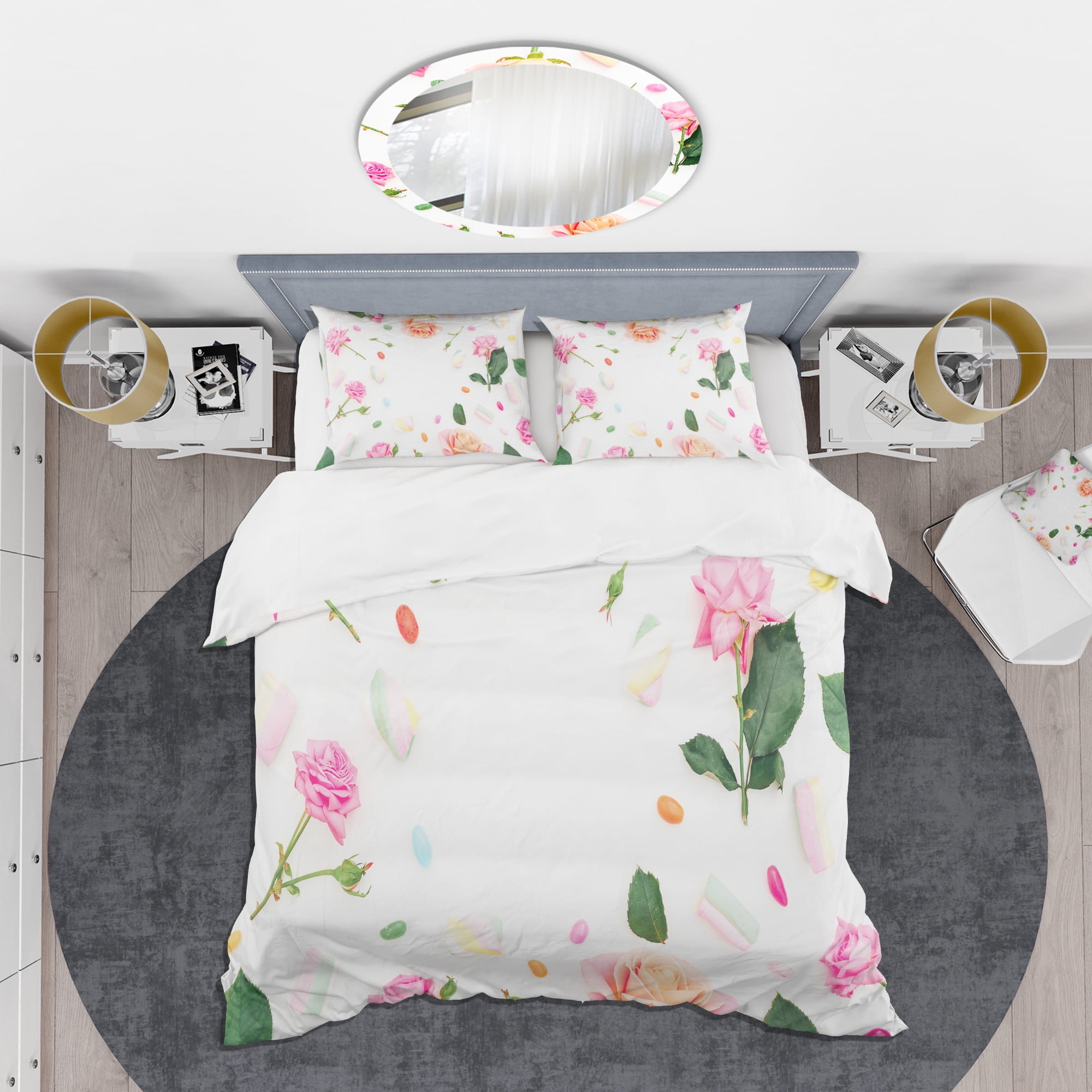 Designart 'Floral Botanical Retro VI' Mid-Century Modern Duvet Cover Set
