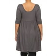thumbnail image 4 of Women's Plus Size Trendy Style Baby Doll Solid Dress, 4 of 5