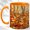 Orange, variant on Jack O Lantern Coffee Mug, Autumn Forest Mug, Ceramic 11 oz