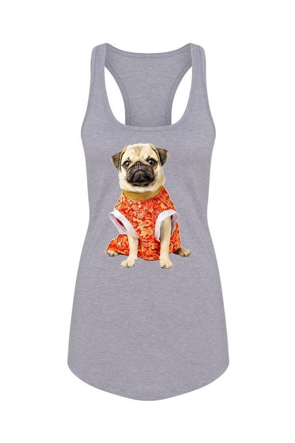 Pug Dog Chinese New Year Tank Women -Image by Shutterstock, Female Small