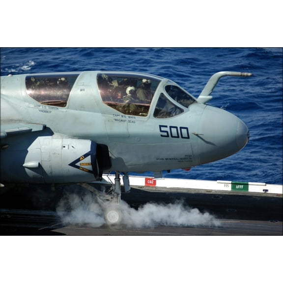 24"x36" Gallery Poster, EA-6B Prowler (VAQ) 136 USS Kitty Hawk (CV 63)