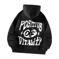 thumbnail image 1 of Sudadera con capucha estampada a la moda, Tops para hombres y mujeres, sudadera con cordón versátil de moda para mochilero, caminar, acampar , M M, 1 of 10