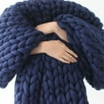 thumbnail image 3 of AMLESO Literie Couverture Tricotée pour 20x20 Pouces Microfibre Décorative Bleu Foncé, 3 of 8