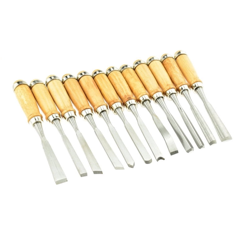 Chisel Set 12Pcs Wood Carving Chisel Tool Set Woodworking DIY Detailed ...