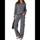 thumbnail image 2 of Conjunto de Dos Piezas de Pijama y Pantalón de Felpa de Larga para Mujer. Incluye: Suéter, Pantalón y Traje Informal. Gris XL, 2 of 10