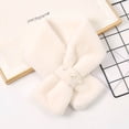 thumbnail image 2 of UTSJKR Plush Scarf for Women Winter Furry Faux Fur Loophole Short Scarf Soft Cozy Neck Warmer Wrap Casual Fashion Scarves White, 2 of 3