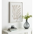 thumbnail image 5 of Kate and Laurel Sylvie Abstract Coral Coastal Beige Framed Canvas Wall Art by The Creative Bunch Studio, 18x24 White, Simple Modern Abstract Plant Wall Décor Art, 5 of 6