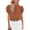 Brown, variant on Blouses for Women Dressy Casual Spring Summer Ruffle Short Sleeve Mock Neck Work Shirts Tops Fashion Clothing