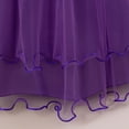 thumbnail image 6 of Wdgfv Elegant Off Shoulder Girls Dresses Tutu Skirt For Wedding Party Pageant Casual Wear Floral Appliques Gown Ages 7-12 Dark Purple 9 Years, 6 of 9