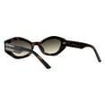 thumbnail image 3 of Womens Designer Style Sunglasses Geometric Oval Slim Cateye UV 400 Dark Tort, 3 of 4