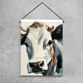 Aesthetic Cow Oil Painting Garden Flags, 12 x 18 Inch Double