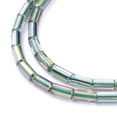 thumbnail image 4 of Electroplate Glass Beads Strands Full Rainbow Plated Column Light Green 4.5~5x2.5mm Hole: 0.8mm about 70~73pcs/Strand 14.17 inch(36cm), 4 of 4