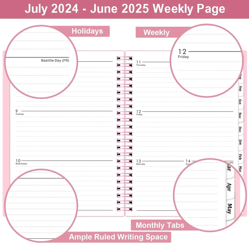 2024-2025 Planner - July 2024 - June 2025, Academic Planner 2024-2025, Weekly...