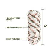 (2 pack) Ozark Trail Polyester Utility Cord, White, 50