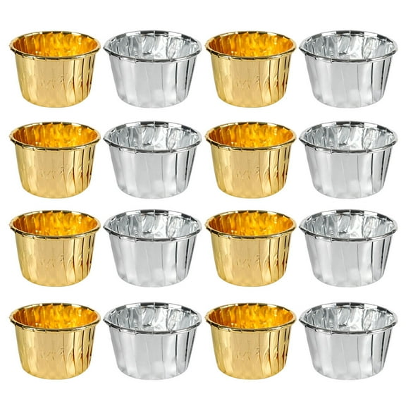 OATIPHO Disposable Golden Paper Dessert Bowls 100Pcs Ideal for Ice Cream Shops