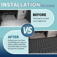 thumbnail image 4 of Unique Bargains Flat Face Cargo Liner Rear Trunk Mat Trunk Cargo Luggage Boot Tray Mat Vertical Stripes Pattern for Buick Envision 2021-2024 Anti-Slip, 4 of 7