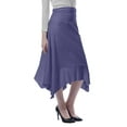 thumbnail image 3 of Moomaya Womens Handkerchief Hemline Midi Skirt High Waist Casual Summer Skirts, 3 of 6