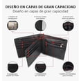 thumbnail image 3 of Cartera Hombre Piel Genuina Cartera Antirrobo Rfid/billetera Modelo Negro, 3 of 4