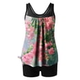 thumbnail image 4 of VtModv Modest Tankini Swimsuits Fashionable Printed Two-piece Shorts for Tummy Control Senior Front Women Slimming Bathing, 4 of 5