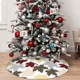 thumbnail image 5 of Sikiie colorful Maple 30-48 inches {designName} Print Christmas Tree Skirt Snowman Xmas Tree Skirt with Edge Christmas Decorations for Holiday Party-36", 5 of 7