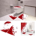 thumbnail image 1 of SDNall Rideaux de la Saint-Valentin Rideau de Douche de la Saint-Valentin Lumières Baignoire avec Rideaux Inodores, Ensemble de Salle de Bain Trois Pièces, Incluant des Crochets, 1 of 9