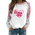 thumbnail image 1 of Gibobby Tops Mujeres Casual Sudadera casual de manga larga con cuello redondo y estampado de amor del día de San Valentín para mujer (Estilo 1)(Blanco, S), 1 of 4