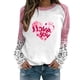 thumbnail image 1 of Gibobby Tops Mujeres Casual Sudadera casual de manga larga con cuello redondo y estampado de amor del día de San Valentín para mujer (Estilo 1)(Blanco, L), 1 of 4