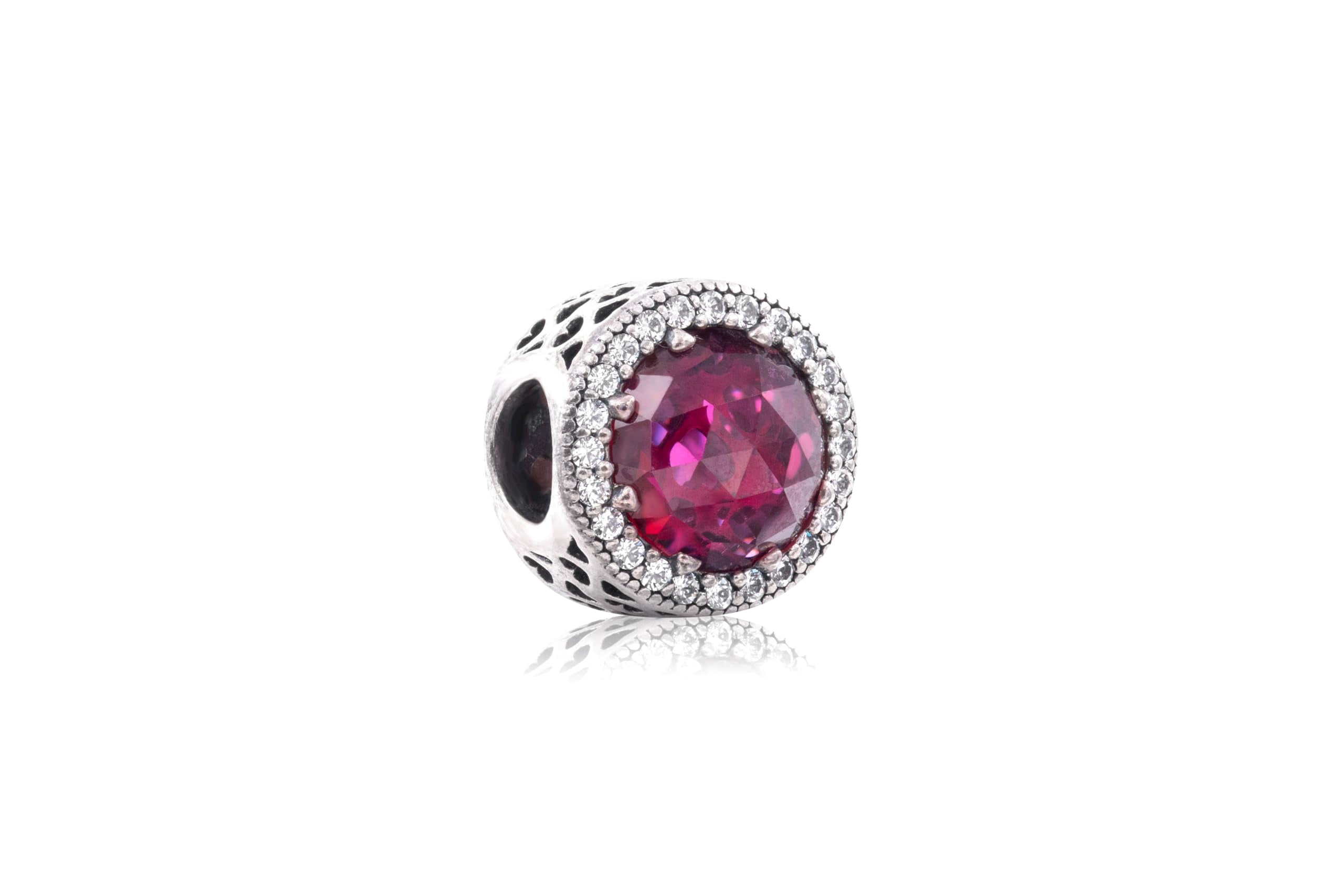 Cerise Radiant Hearts Charm - 791725NCC