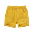 thumbnail image 3 of HILEELANG Baby Boys' Shorts 2-Pack Chino Short Summer Cotton Casual Pants with Pockets Yellow Green 4t, 3 of 4