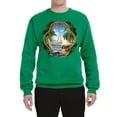thumbnail image 2 of Wild Bobby, Enjoy Life Vintage Beach Surf Sailboat, Pop Culture, Unisex Crewneck Graphic Sweatshirt, Kelly, 4X-Large, 2 of 4