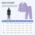 thumbnail image 4 of Lsque crystal Skull record lips Pattern Long Sleeve Pajama Set for Men - Soft 2-Piece Sleepwear and Loungewear Set with Pockets, Comfy Nightwear-Medium, 4 of 7