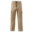 thumbnail image 5 of 11-12 Years Teen Boys Relaxed Fit Cargo Pant for Outdoor Sweatpants School Pants Fall Winter Pants Boys' Sweatpants for Kids School Sports 1T 2T 3T 4T 5T 6T 7T 8T Brown Pants, 5 of 6
