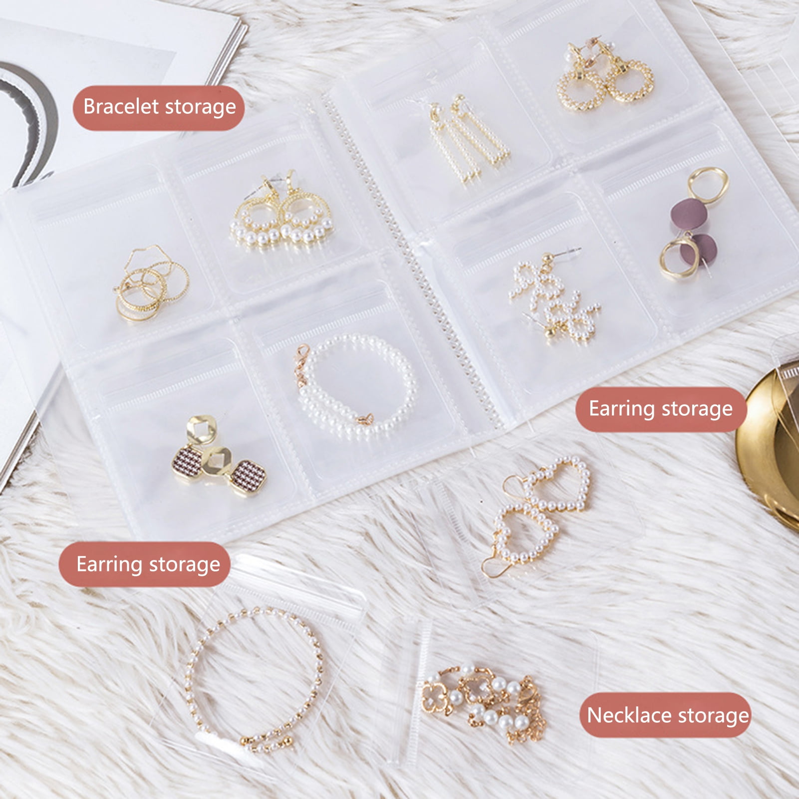 DISHAN Jewelry Earring Organizer 1 Set Storage Classified