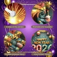 thumbnail image 4 of Golden Lettering Happy New Year Banner Colorful Ornaments New Year Display Star Pattern Christmas Tree Decor 2026 Backdrop for New Year Party Holiday Celebration Indoor Decoration, 4 of 9