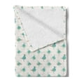 thumbnail image 2 of Bird Soft Flannel Fleece Throw Blanket, Abstract Grunge Cartoon Silhouette of Woodcock in Pastel Colors, Cozy Plush for Indoor and Outdoor Use, 70" x 90", Almond Pale Green, by Ambesonne, 2 of 5