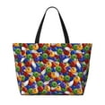 thumbnail image 2 of Disketp Bowling Colorful Bolsa de Playa de Gran Capacidad, Bolso Impermeable y a Prueba de Arena para Mujer, Ideal para Playa, Piscina y Natación, 2 of 7