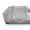 thumbnail image 3 of Eyes Soft Flannel Fleece Blanket, Repeated Illustration of Doodle Eye Motifs with Eyelashes on a Plain Background, Cozy Plush for Indoor and Outdoor Use, 50" x 60", Seafoam and White, by Ambesonne, 3 of 6